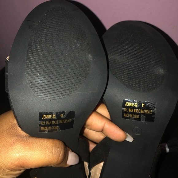 Black block heel sandal - Picture 5 of 6